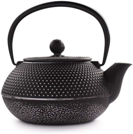 27 Oz Cast Iron Teapot Japanese Tetsubin Teakettle with Stainless Steel Infuser - Enamel Coated Interior