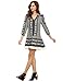 Floerns Women's Boho V Neck Vintage Print Dress Black L