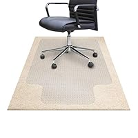 Chair Mats for Carpeted Floors - Shatter-Proof Carpet Protector for Desk Chair | Eco-Friendly Low/Medium Pile Office Chair Mat for Carpet | Clear - 30" x 48" with Lip