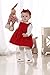 First Birthday Girl Party Dresses Baby Clothing Set Corduroy Dress, Bodysuits and Headband 1st Birthday Outfits (3-6M, Red)