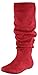 Cambridge Select Women's Slouchy Knee High Flat Boot (8.5 B(M) US, Burgundy IMSU)