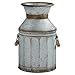Amazon Brand - Stone & Beam Vintage Rustic Farmhouse Galvanized Metal Milk Jug Home Decor Planter Vase, Grey, 7.5