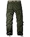 Men's BDU Casual Military Pants, Tactical Wild Army Combat ACU Rip Stop Camo Cargo Work Pants Trousers with 8 Pockets #7533 Army Green 32