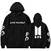 Bosunshine BTS Love Yourself 承 [Her] Hoodie Sweater V Rap-Monster Suga Jin JIMIN J-Hope Jung Kook Jacket Pullover (Black, L)