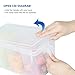 Kitchen Organizer Freezer Refrigerator Storage - 3 Sets Stackable Boxes 4.5Qt Plastic BPA Free Reusable Containers Meal Prep Food Bin for Fridge, Pantry, Shelves, Home with Lids and Handle (UPGRADE)