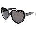 Armear Women Fashion Oversized Heart Sunglasses Retro Lady Girl Cute Love Shaped Large Plastic Eyeglasses Black