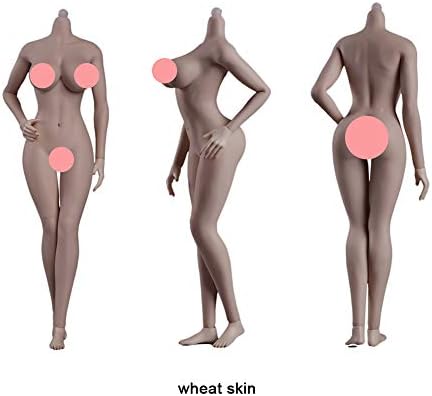 fiveschoice 1:6 Female Body Figure + Hands and Feet Accessories Set 3.0 Version Metal Skeleton Action Figure (Wheat skin tone)