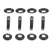 NU-SET 8 x B321-20 + 4 x BN20-12 Industrial Black Pipe Fitting Table Legs , 3/4 inch Diameter & 12 inch High - Perfect For: Coffee Tables/Bench Legs …