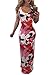 Dokotoo Womens Summer Ladies Floral Print Cocktail Maxi Long Dresses Club Pink Small
