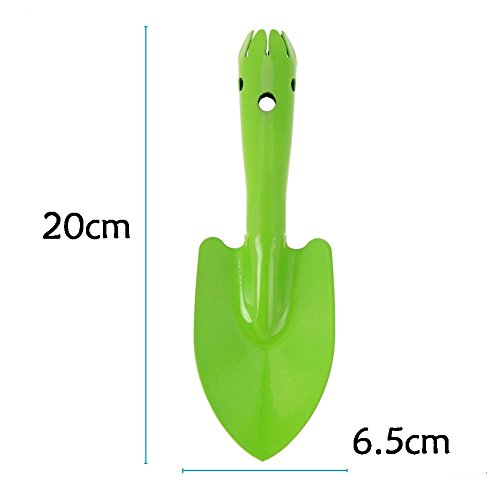 Mikolot Mini Metal Garden Hand Shovel Flower Soil Planting Kids Spade Tool(Green)