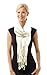 PASKMLNA Beautiful Solid Colors Luxurious Pashmina Scarf Perfect Party Favor (XW-3A offwhite)