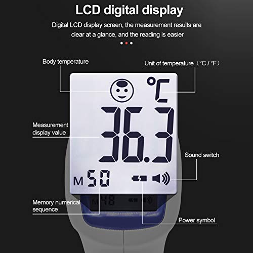 LOCEN Forehead Ear Thermometer Digital Medical Infrared Body Temporal Thermometer for Baby Kid Adult