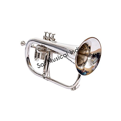 Sai Musical India Flugel Horn 3 Valve, Bb (Nickel) - Thumbnail 3