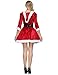 ADOMI Mrs Claus Costume for Women Christmas Costume Santa Dress Adult Hooded 2PCS Santa Clause Outfit Cosplay Suit for Holiday M