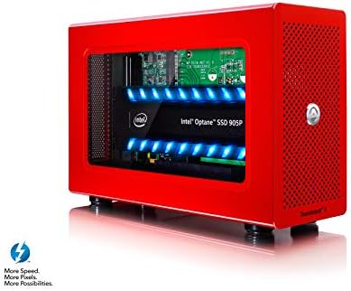 Node Lite (red, Transparent Acrylic Panel) (Intel Optane 905P SSD 960GB)