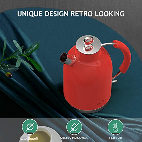 Electric Kettle, ASCOT Electric Tea Kettle, Stainless Steel Kettle