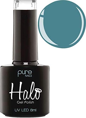 Halo Gel Polish 8ml - Teal. UV/LED Gel Nail Polish, Long Lasting & Easy To Apply. Nail Art Colours For Manicure & Pedicure. Gel Polish For Professional & Home Use.