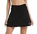 Ubestyle UPF 50+ Women's Active Athletic Skort Performance Skirt with Pockets for Running Tennis Golf Workout (BLACKNEW, XL)