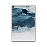 Framed Canvas Wall Art Abstract Color Block Canvas Prints Home Artwork Decoration for Living Room,Bedroom - 16x24 inches