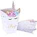 JeVenis 12 PCS Magical Unicorn Party Favor Boxes Unicorn Party Popcorn Treat Boxes Candy Cookie Containers for Baby Shower or Birthday Party Favor Supplies Decorations