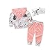 Askwind Baby Girls Floral Hoodie+ Floral Pant Set Leggings 2 Piece Outfits (12-18 Months, Pink)