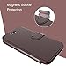 Taken iPhone 6/6S Leather Wallet Case with Cards Slot and Metal Magnetic, Slim Fit and Heavy Duty, Plastic Flip Case/Cover with Rubber Edge, Gift for Women, Men, Boys, Girls, 4.7 Inch (Coffee)