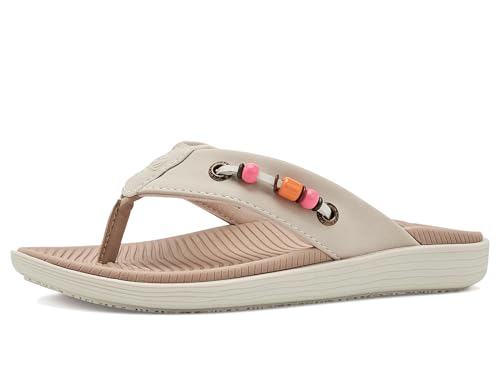 Sperry Girls Parrotfish Flip Flop Sandals (Little Big Kid), Sandstone Nubuck PU, 4 at Amazon