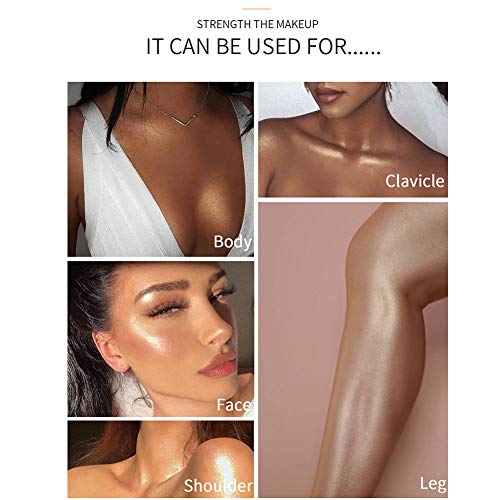 image for DAGEDA 4 Colors Liquid Illuminator, 20ML Body Highlighter Makeup Smoot