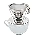 Reusable Pour Over Coffee Filter with Upgraded Cup Stand, Handle, and Extra Thick Stainless Steel - Portable Paperless Drip Coffee Maker Brews 1 to 4 Cups