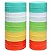 Mason Jar Plastic Lids for Regular Mouth and Wide Mouth for Storage Colored 20 Pack