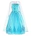 ReliBeauty Girls Sequin Princess Costume Long Sleeve Dress up, Light Blue, 2T-3T(100)