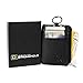 RFID Slim ID Wallet Card Holder - Key Ring Front Pocket Wallet with Coin Zipper
