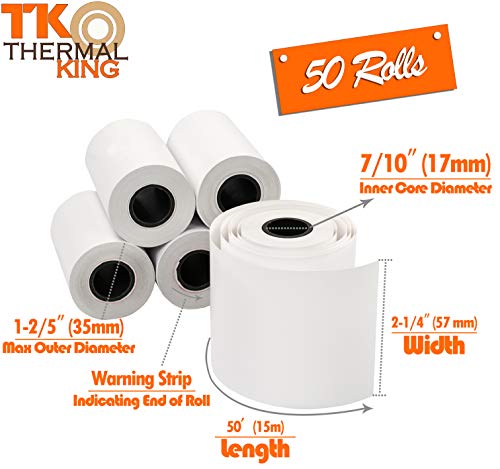 1 Thermal+King+50+Paper+Rolls