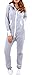 SKYLINEWEARS Women's Ladies Onesie Hoodie Jumpsuit Playsuit Medium Gray
