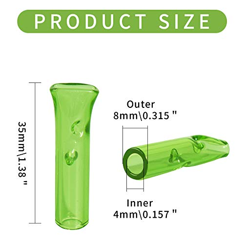 SKDK Reusable Glass Rolling Tips Cigarette Filter for DIY Cigarettes Easy Clean Color Random(5pcs Tips)