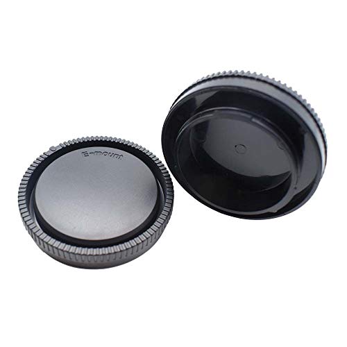 Front Body Cap + Rear Lens Cap Cover for Sony Alpha E Mount A6600 A6500 A6400 A6300 A6100 A6000 A5100 A5000/A7R IV/A7R II/A7R III/A7R/A7 III/A7 II/A7/A9/A9 II/NEX-6 NEX-7 More Sony Camera & Lens