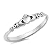 Claddagh Love Heart Celtic Knot Promise Sterling Silver Ring Sizes 2-12