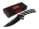 Rogue River Tactical Knives Spring Assisted Bike Chain Folding Pocket Knife (Black)