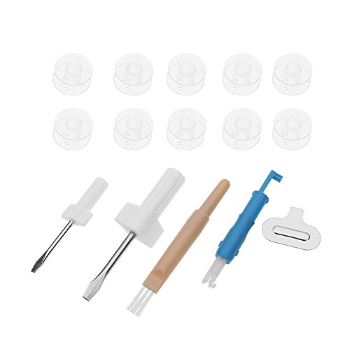 Domestic Sewing Machine Accessories Tool Kit 15pcs/set Multi-functional Threader Shuttle Core+Needle Inserter+Screwdrivers