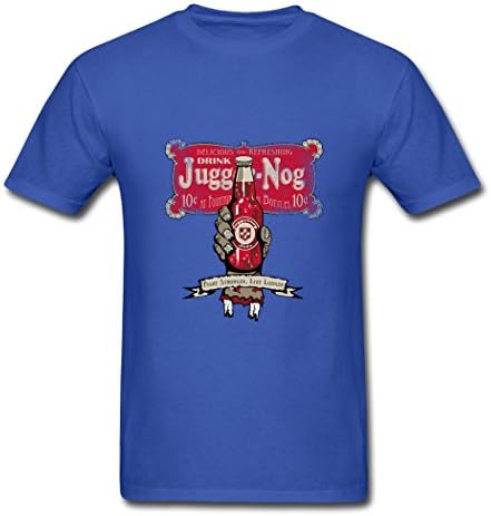 Men's Personality MORE Shop Juggernog nog drink for Men's Royal blue custom-made T-Shirts Medium