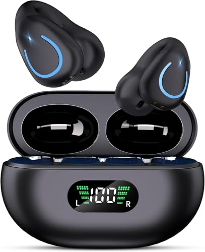 BUABMEQ Clip On Earbuds