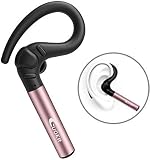 Guoer Bluetooth 4.1 Headset Noise Cancellation Earphone for iPhone Android Smartphones and Bluetooth-Enabled Devices(Rose Gold)