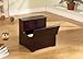 King's Brand Cherry Finish Wood Bedroom Bed Storage Step Stool