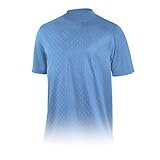 Monterey Club Men's Dry Swing Diamond Shape Mock Neck Shirt #3297(Della Blue,X-Large)