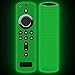 Remote Case/Cover for Fire TV Stick 4K,Protective Silicone Holder Lightweight[Anti Slip]ShockProof for Fire TV Cube/Fire TV(3rd Gen)Compatible with All-New 2nd Gen Alexa Voice Remote Control-GlowGreen