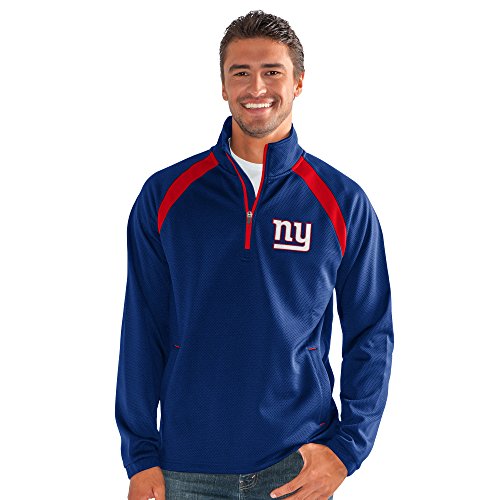 G-III Sports NFL New York Giants High Impact Half Zip Pullover, 5X, Royal