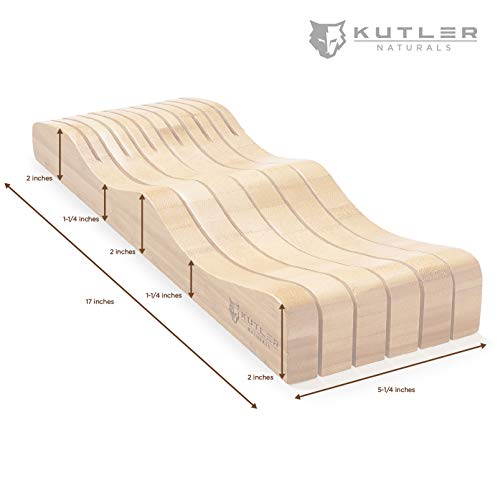 KUTLER 11 Slot In-Drawer Bamboo Knife Block - Wooden Storage Organizer and Holder for Kitchen Cutlery Butcher Knives - Thumbnail 3