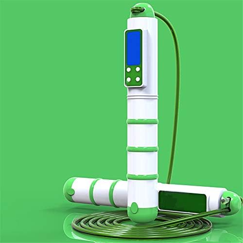 び ジャンプロープ フィットネス用品 インドアとアウトドアスポーツスキップベルトデジタルカウンタは 子供と大人に適しています 長さ調整 筋トレ ダイエット 室内縄跳びは有酸素運動をはじめ フィットネス ダイエット 筋トレ 健 色 緑 Size Rope Length 2 8m