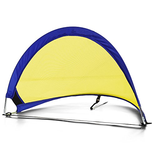 image for YUEBO 1 Pair PRO Pop Up Soccer Goal Set Portable Soccer Goals Nets Wit