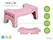 Squat N Go 7” Folding Squatting Stool | The Only Foldable Toilet Stool | Convenient and Compact – Great for Travel | Fits All Toilets, Folds for Easy Storage, Use in Any Bathroom | Pink Color |